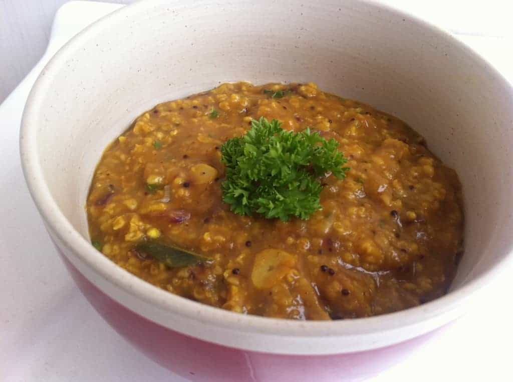 oats upma served in a bowl