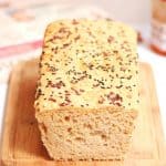 A picture of the home made Multigrain Bread Loaf.