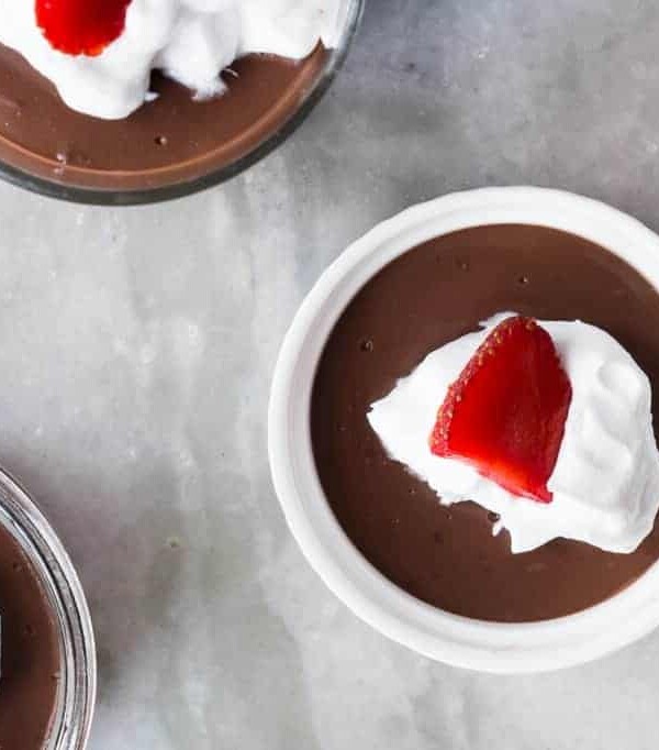 A picture of chocolate pudding.