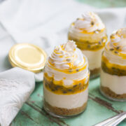 The cheesecake served in jars - which makes it really portable.