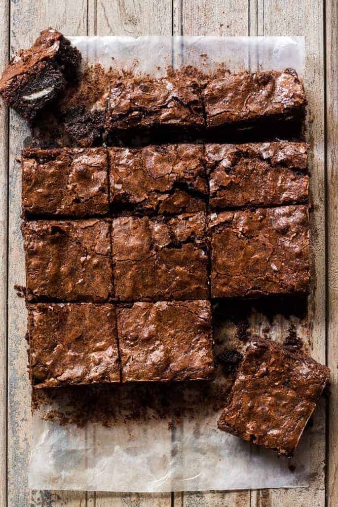 Oreo Stuffed Fudge Double Chocolate Brownies These brownies are everything you want in life - stuffed with oreos, super fudgy, double chocolate and Fool Proof every time! They remind me of cookies and cream brownies, but even better. And you won't believe how easy they are to make!