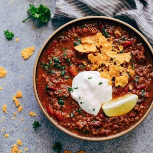 Instant Pot Chipotle Chili is the easiest and fastest way to make chili at home. It's spicy, homemade, comfort food that will keep you warm and makes for a great one pot family dinner. Leftovers taste even better the next day!