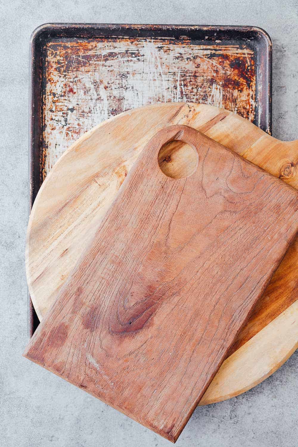Step #1 to making the ultimate wine and cheese board is to pick a base for your board. It should be large enough to accommodate everything but you don't need to spend a lot on fancy boards.