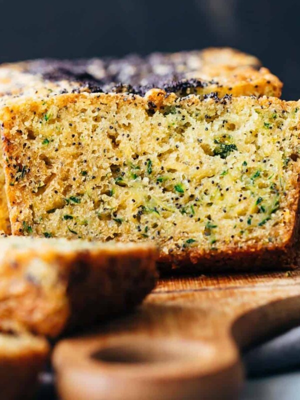 Lemon zucchini bread with poppy seeds