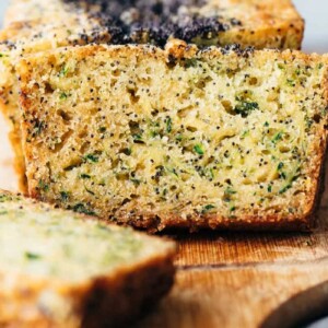 Lemon zucchini bread with poppy seeds