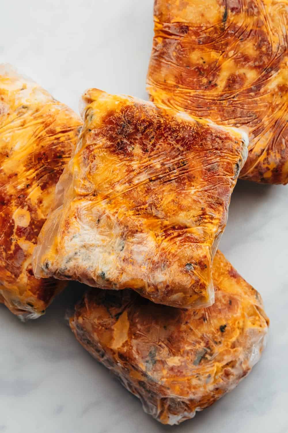 Frozen lasagna packets