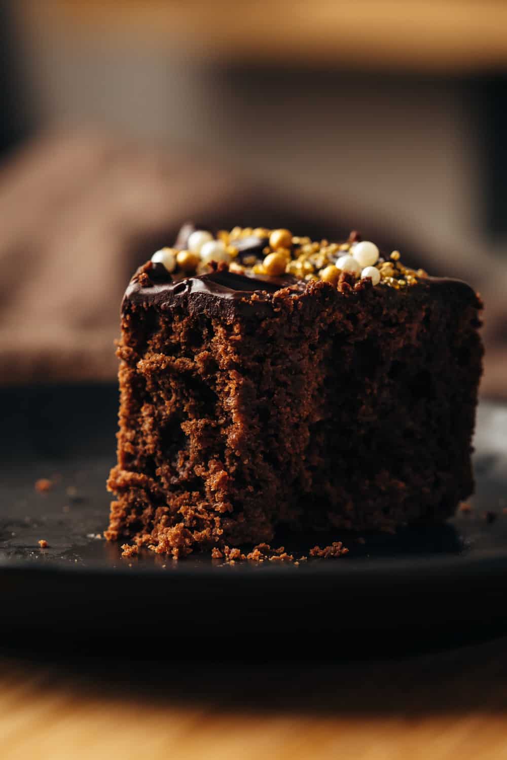 Texture of the eggless chocolate cake
