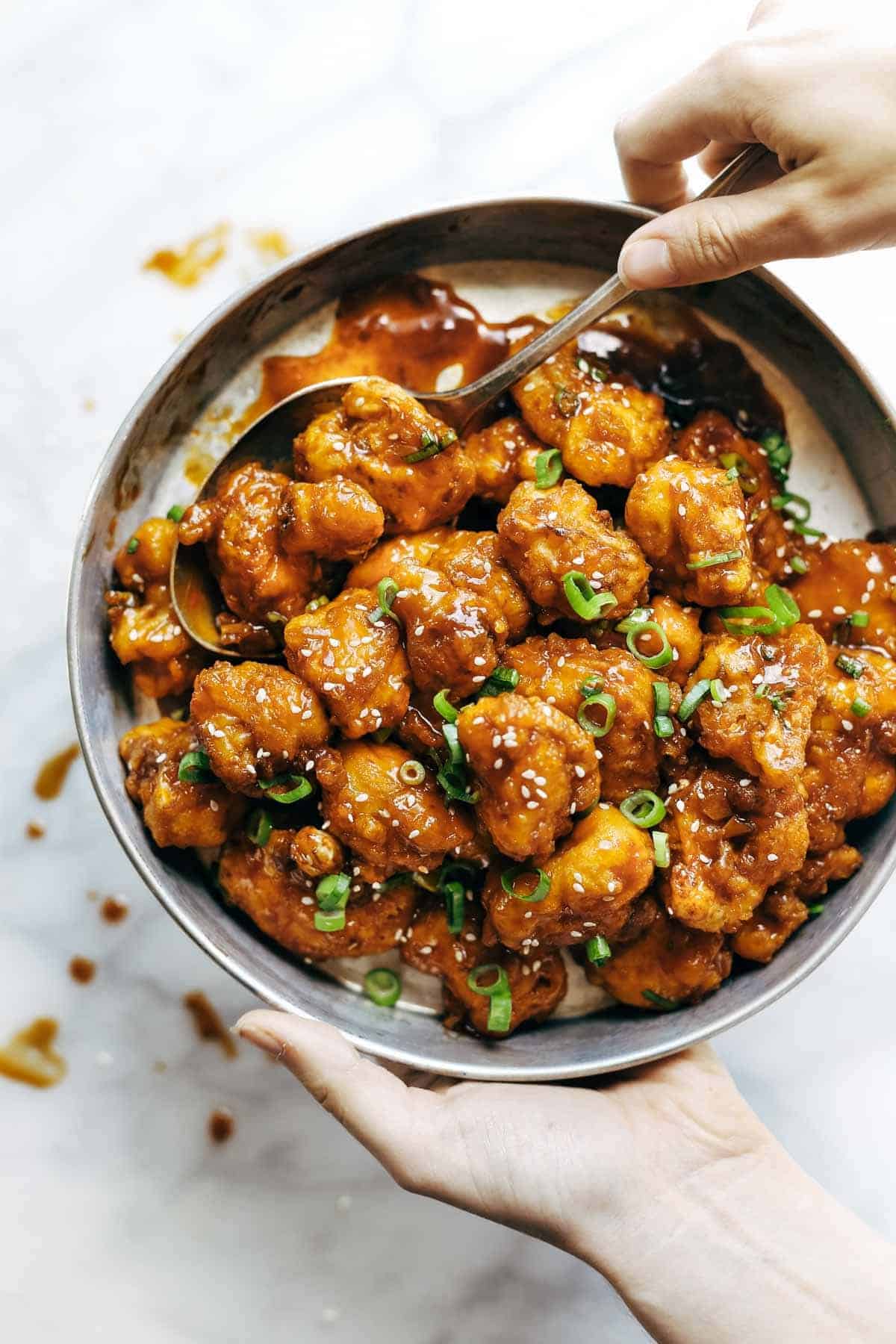 General Tso's cauliflower - healthy cauliflower recipes