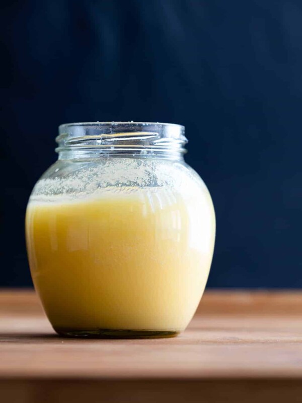 Jar of homemade ghee