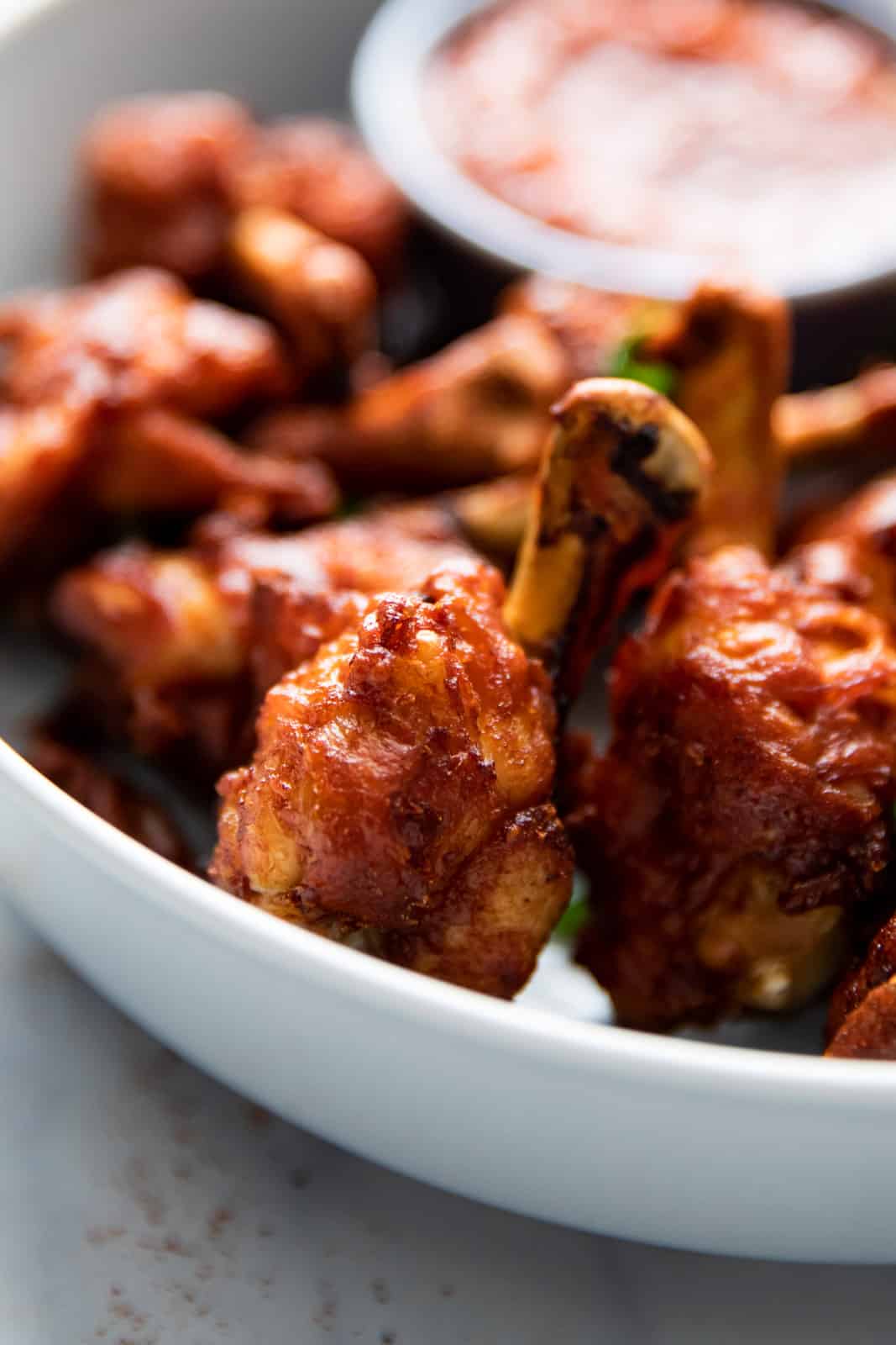 Closeup of chicken lollipop