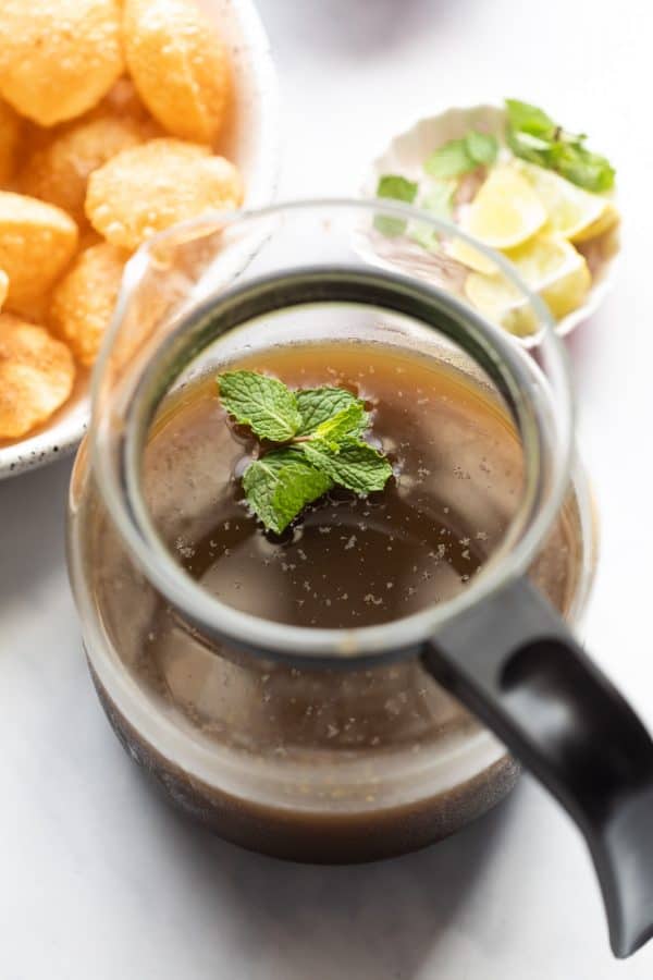 Jaljeera served in a jar