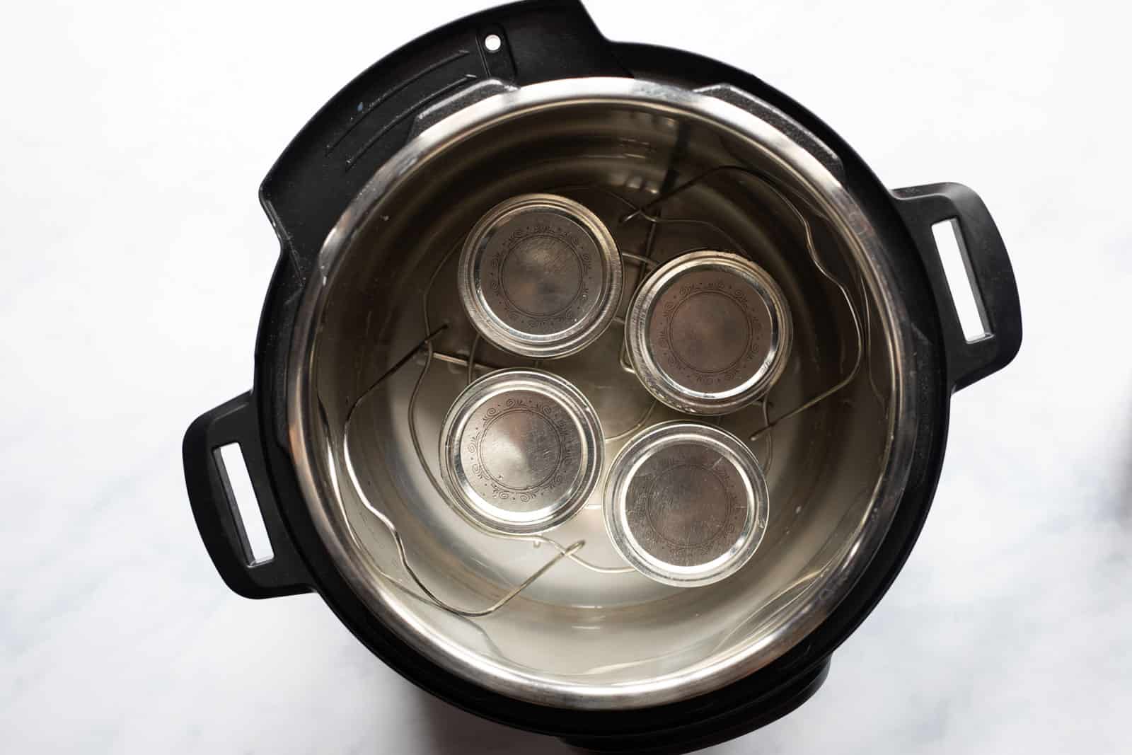 Yogurt ready to be set in the Instant Pot