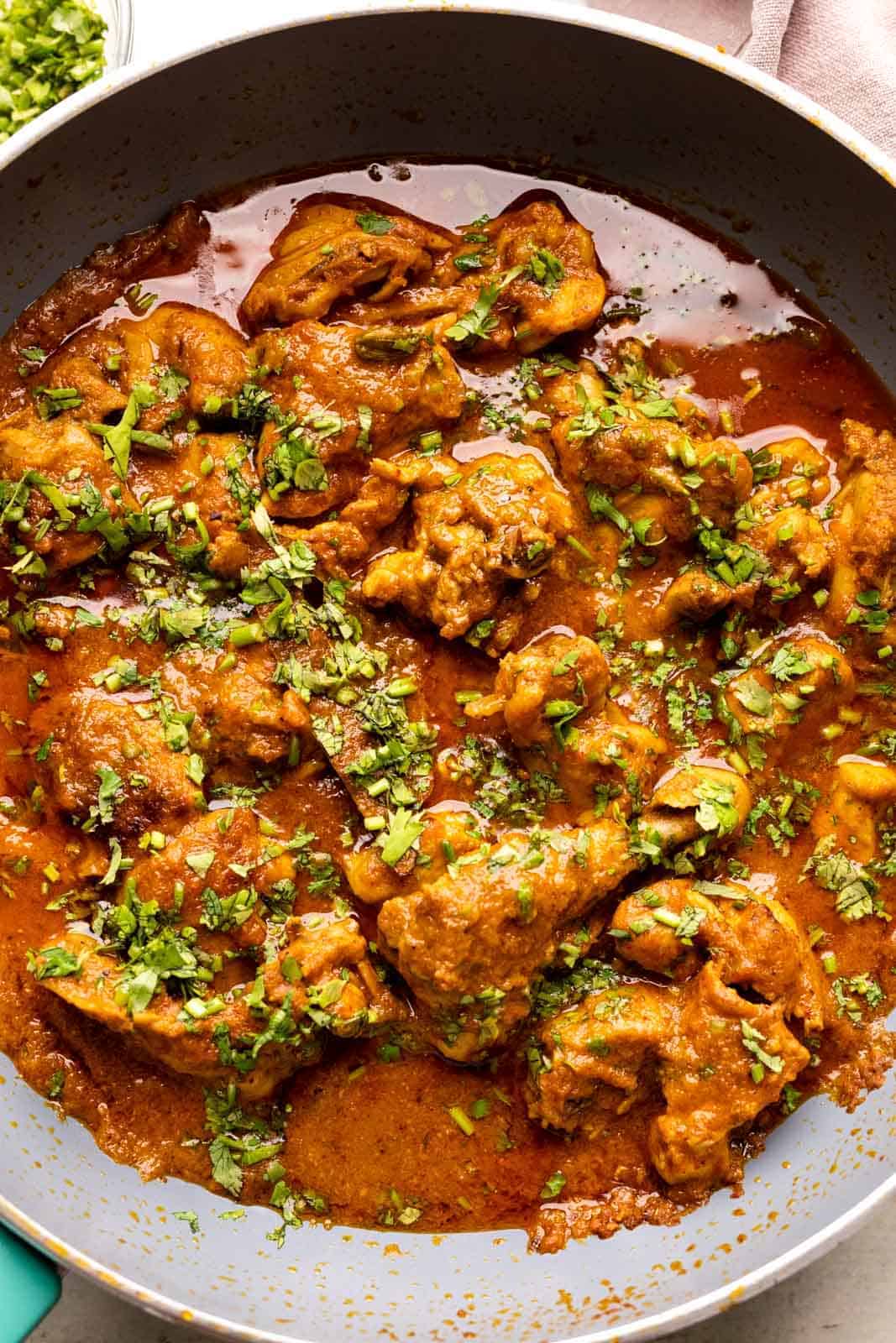 Chicken Curry served in the pot that it was made in