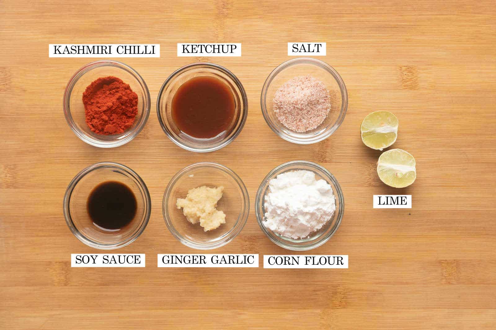 Ingredients pictured for the thread paneer