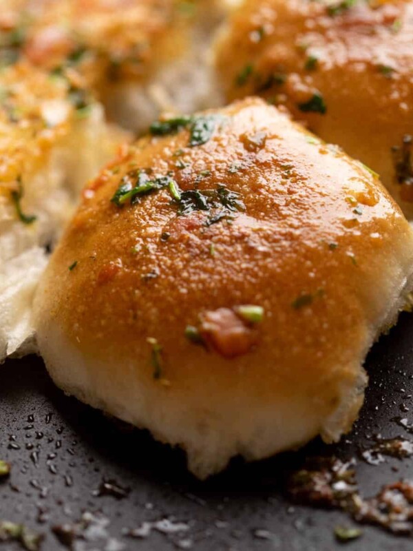Picture of ladi pav tossed in butter, pav bhaji masala and coriander