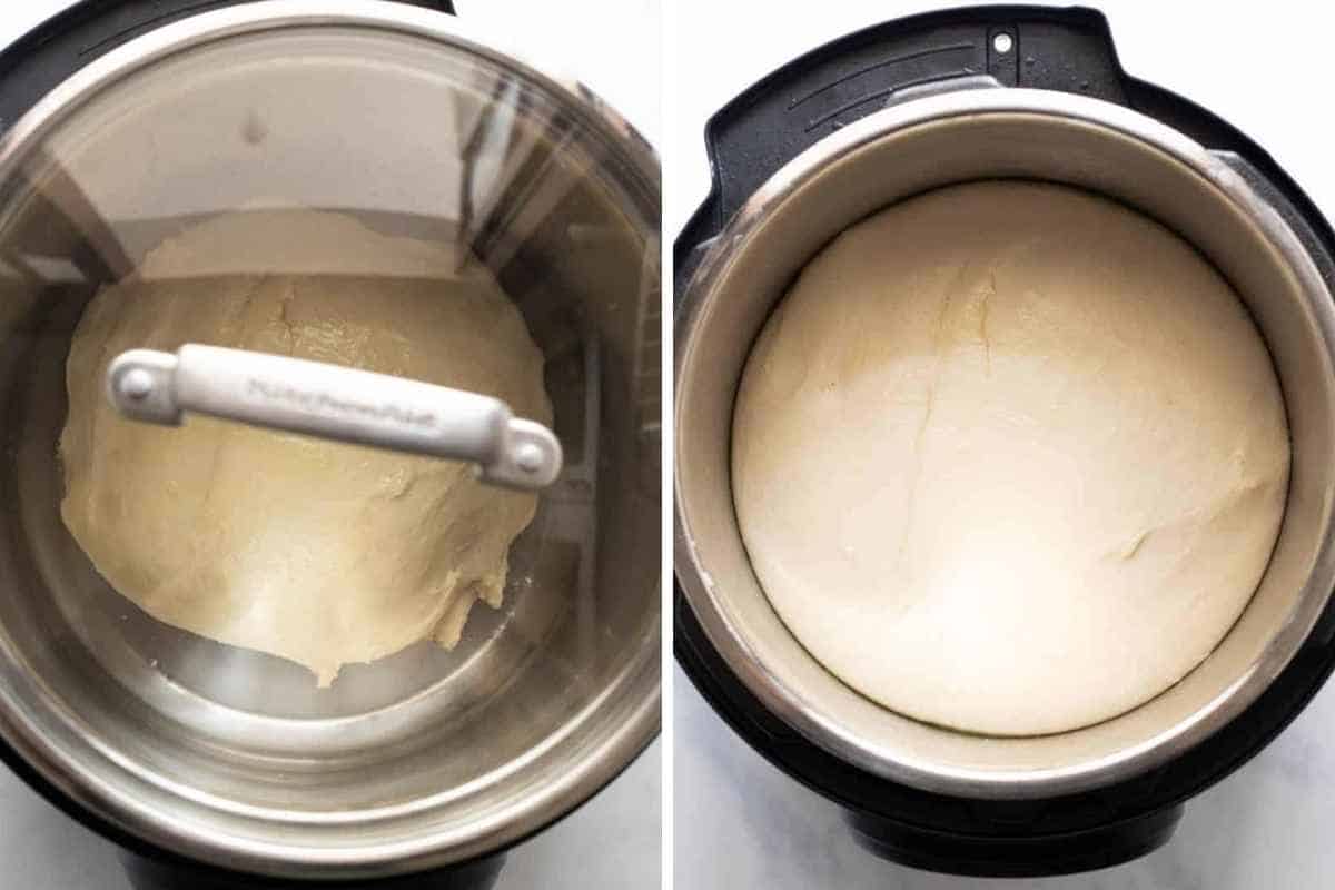 step by step images collage of baking bread