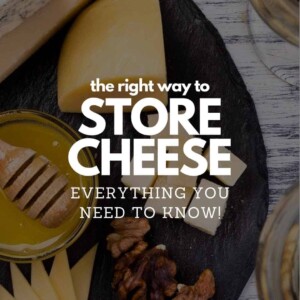 Picture showing a cheese board with text overlay