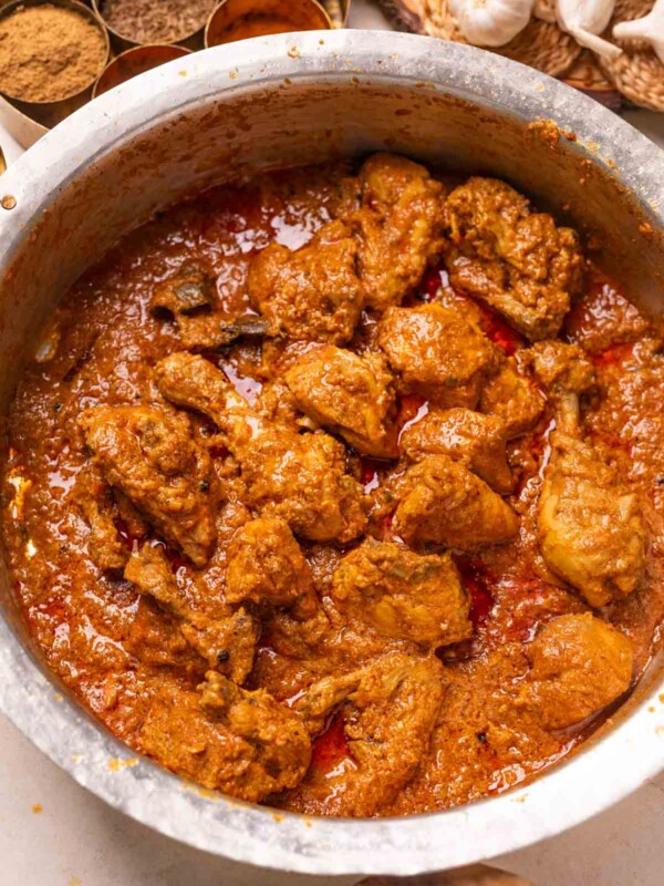 an image of chicken korma in a handi